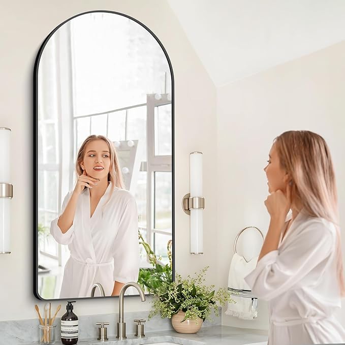 Arched Bathroom Mirror, Wall Mounted Mirror, Living Room, Vertically Hanging - Image 6