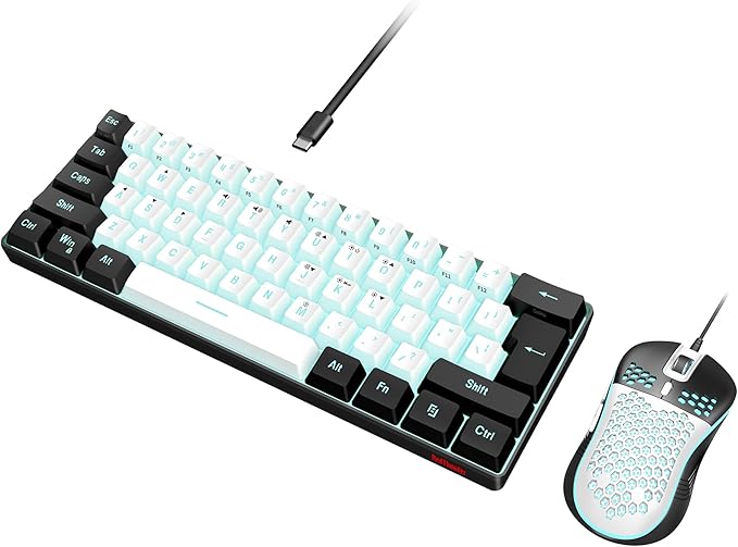 RedThunder 60% Gaming Keyboard and Mouse Combo, Ultra-Compact 61-Key RGB by RedThunder