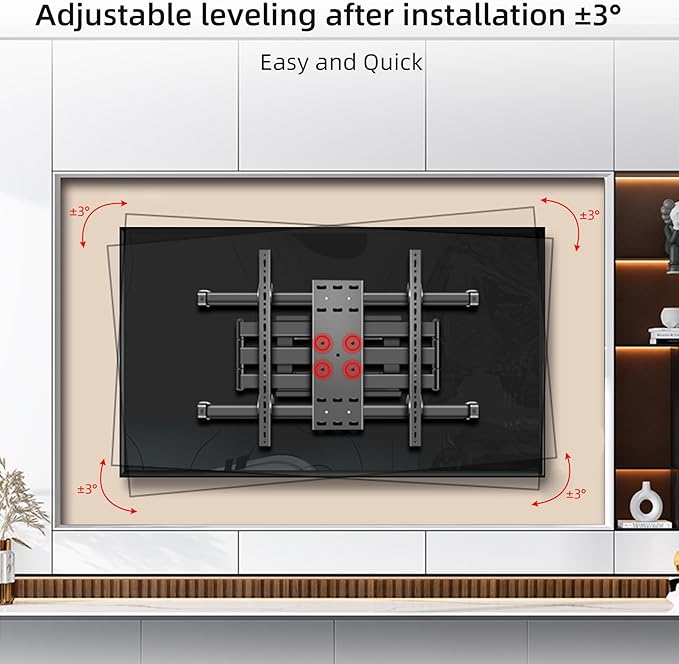 HILLPORT 86 98 TV Wall Mount 55-100 inch Full Motion Bracket Large Screen Led - Image 2