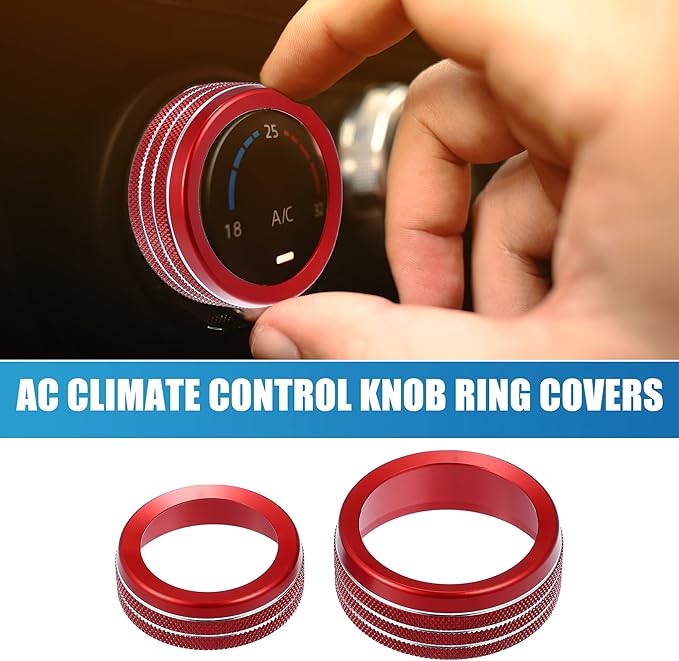 A ABSOPRO AC Knobs Decals AC Radio Switch Knob Cover - Image 2