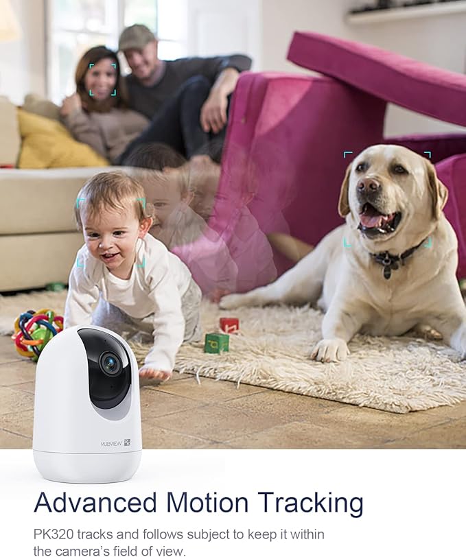 MUBVIEW Cameras for Home Security, 2.4/5GHz WiFi 2K Indoor Wired Se2.curity - Image 7
