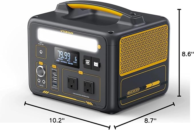 VTOMAN Jump 600X Portable Power Station 600W, 299Wh Solar Generator LiFePO4 - Image 10