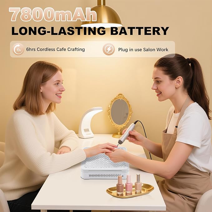 Nail Dust Collector | 1000PA Cordless Nail Dust Collector Nail Tech | 10 Speed - Image 5