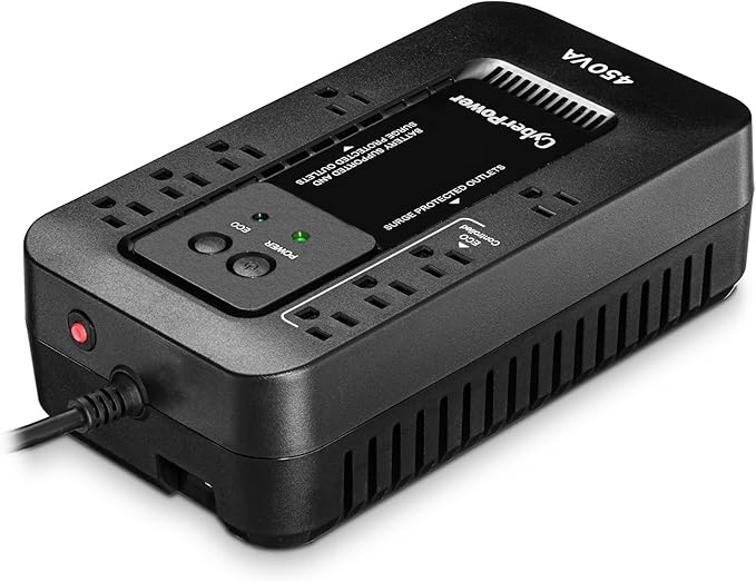 CyberPower EC450G Ecologic Battery Backup & Surge Protector UPS System - Image 4