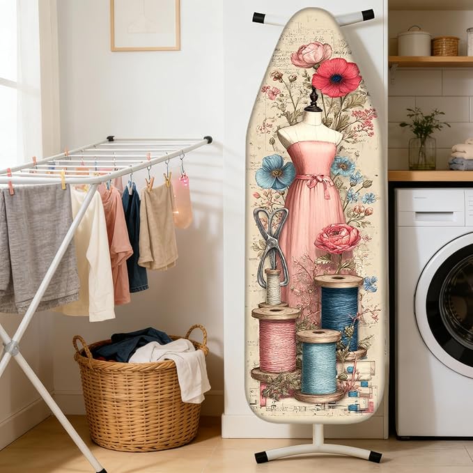 Nuxovilar Ironing Board Cover Needle Cotton 15x54 Inches | Ironing Board Cover - Image 2