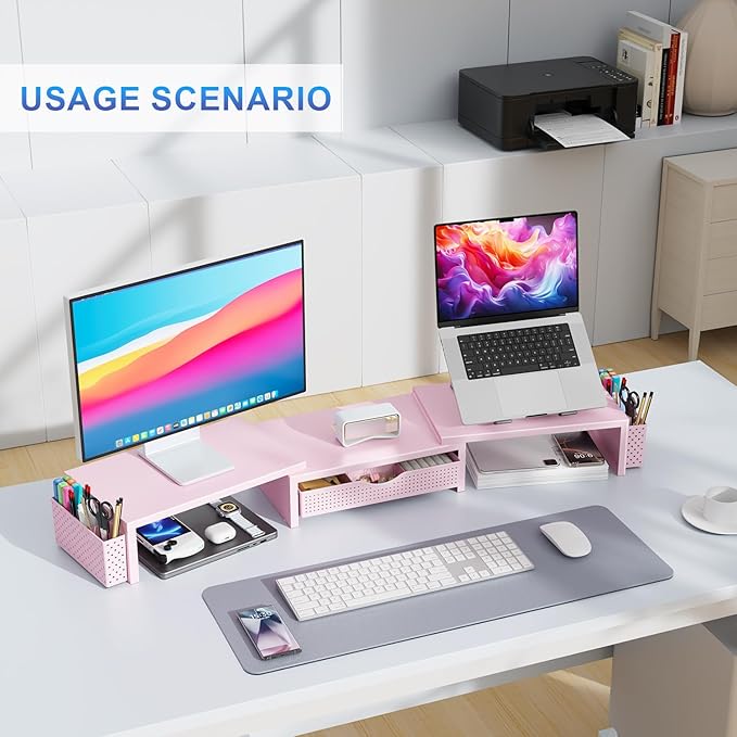 gianotter Dual Monitor Stand Riser, Desk Organizer - Image 6