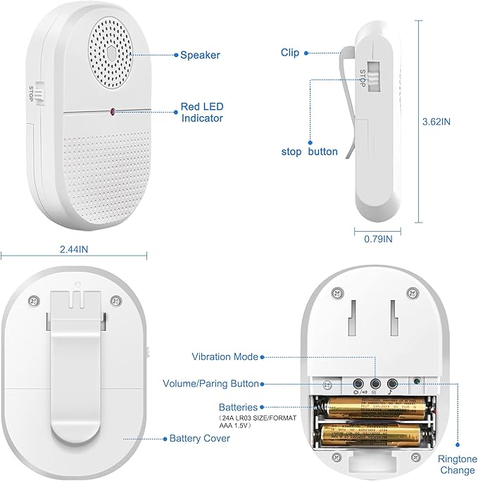 CallToU Caregiver Pager Wireless Call Button - Image 9