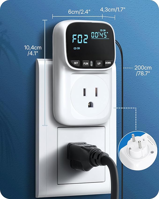 WILAWELS Digital Temperature Controller Outlet, 15A/1800W Heavy Duty Thermostat - Image 6