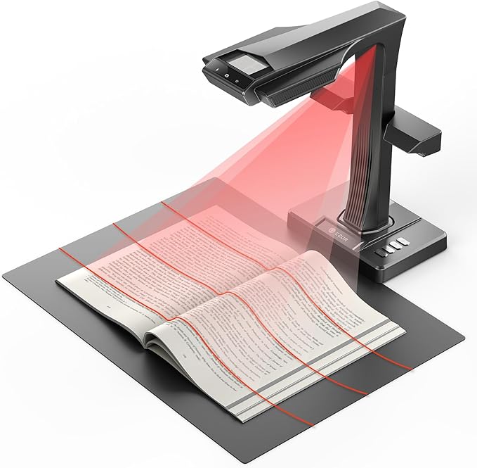 CZUR ET MAX Professional Book Scanner, 38MP Document Camera, Laser Curve-Flatten by CZUR