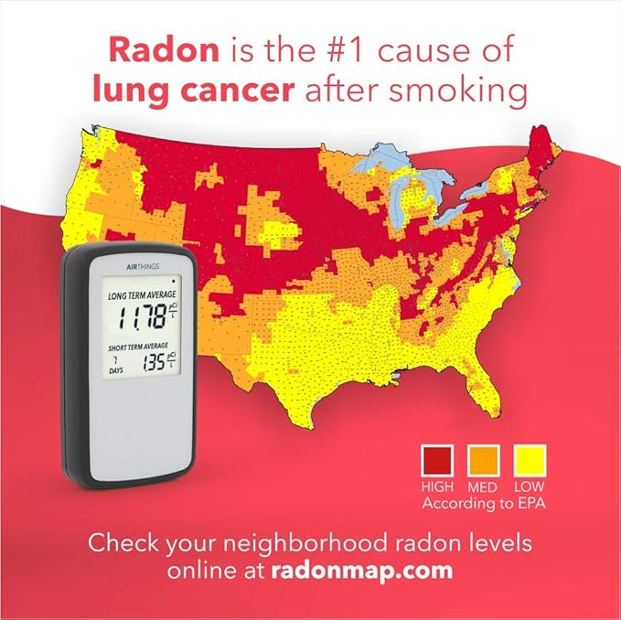 Airthings Corentium Home Radon Detector 223 Portable, Lightweight, Easy-to-Use - Image 2