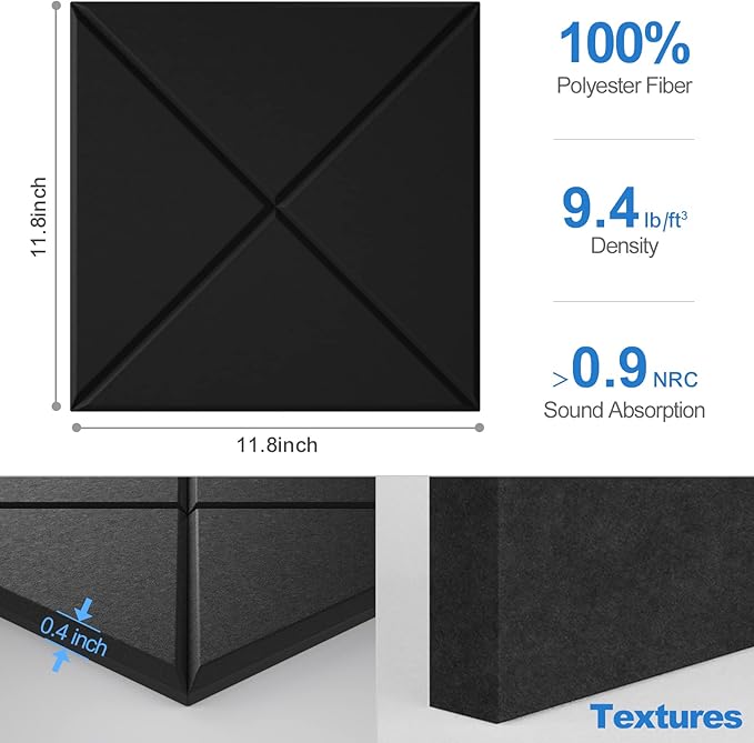 Sonicism 12 Pack X-Lined Acoustic Panels - Image 5
