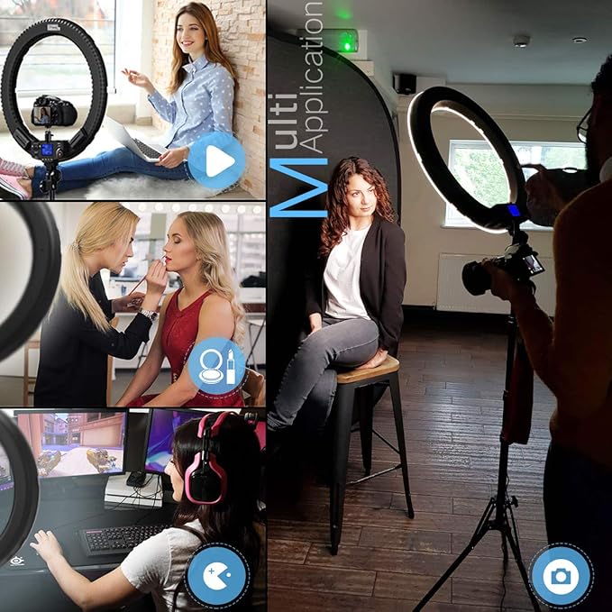 IVISII 19 inch Ring Light with Remote Controller and Stand ipad Holder - Image 6