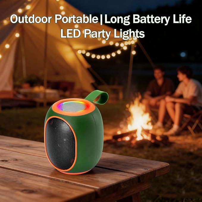 Portable Bluetooth Speaker – 8W HD audio quality, TWS stereo pairing, LED light - Image 5