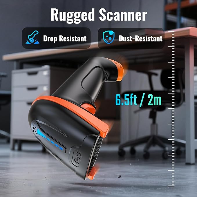 Tera Barcode Scanner Wireless 1D Laser Cordless Barcode Reader - Image 6