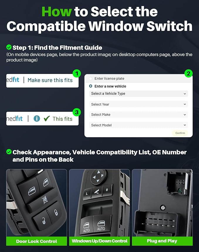 Dacall Window Switch Fits for Chrysler Town & Country, Dodge Grand Caravan - Image 9