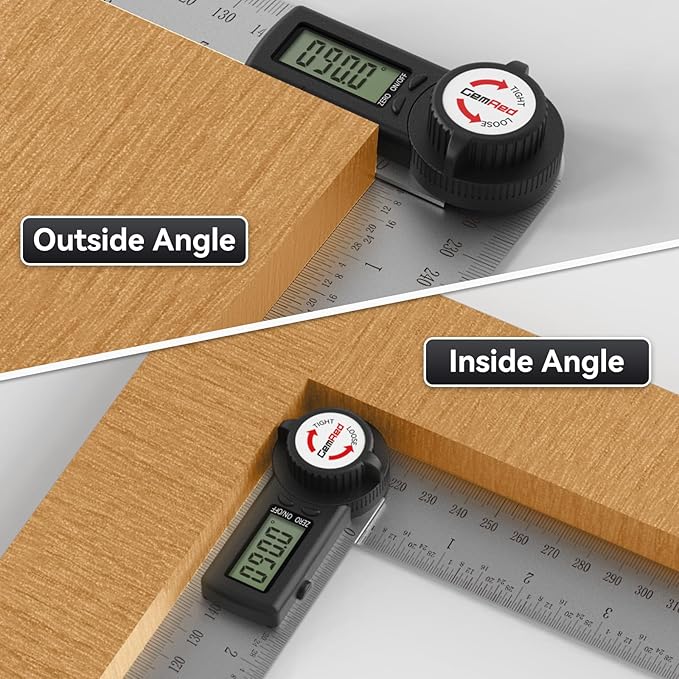 GemRed 82305 Digital Angle Finder GemRed Protractor Stainless steel 7inch 200mm - Image 7
