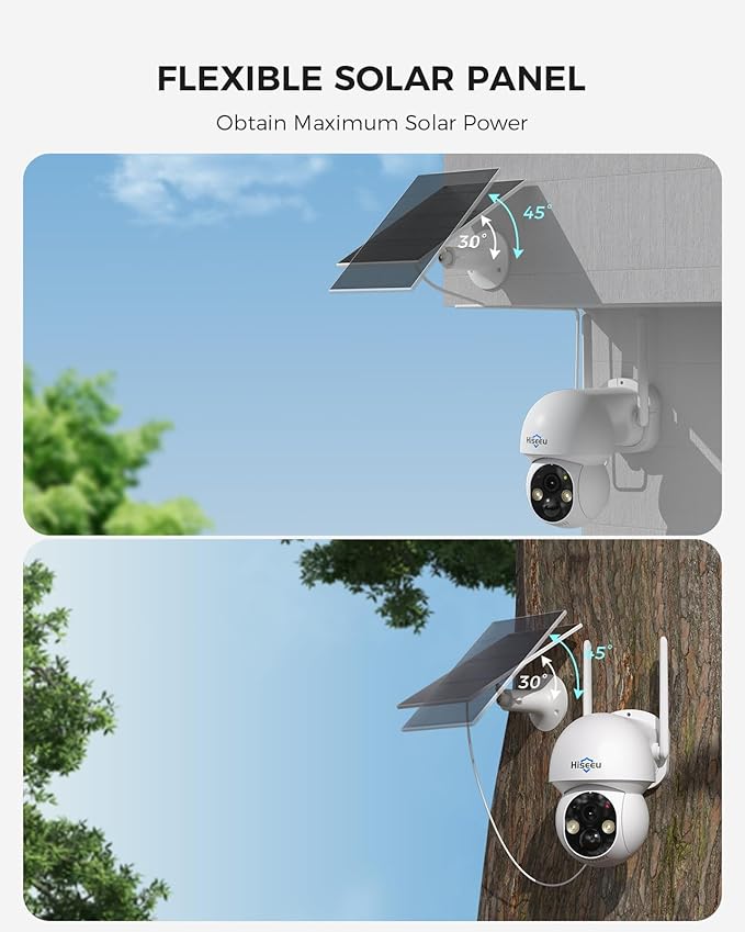 Hiseeu Solar Camera Wireless Outdoor, Home Security Camera System, 2.4G & 5G - Image 7