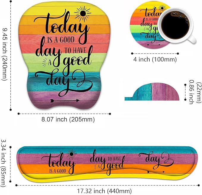 Mouse Pad Wrist Support and Keyboard Wrist Rest Set - Image 2