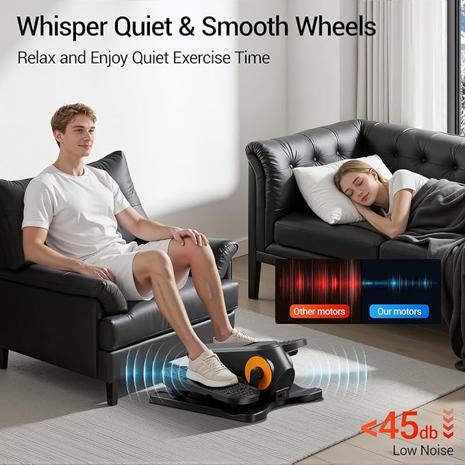 Under Desk Elliptical Machine, Electric Seated Pedal Exerciser, Min Leg - Image 5
