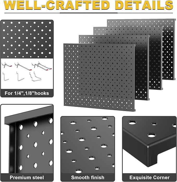 Ultrawall Metal Pegboard Panels, Pegboard Wall Organizer, Garage Tool Storage - Image 3