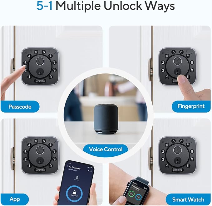 ULTRALOQ 2025 Upgrade Bolt Fingerprint Matter Smart Lock, Fingerprint Keyless - Image 4