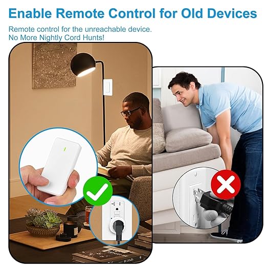 Remote Switch Outlet, Wireless On/Off Light Switches Wall Mounted, TUV List - Image 4