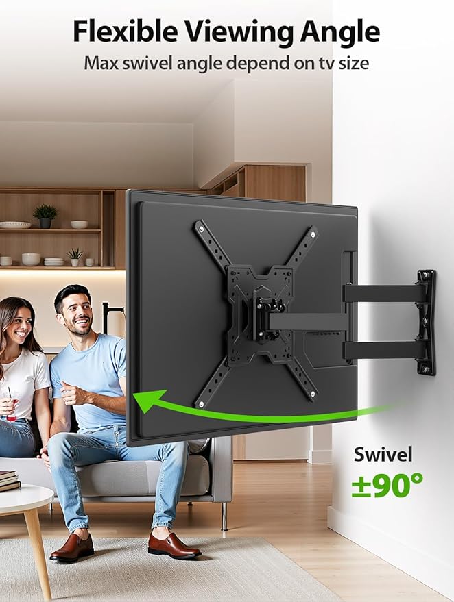 USX MOUNT UL Listed Full Motion TV Mount, Swivel Articulating Tilt TV Wall Mount - Image 4