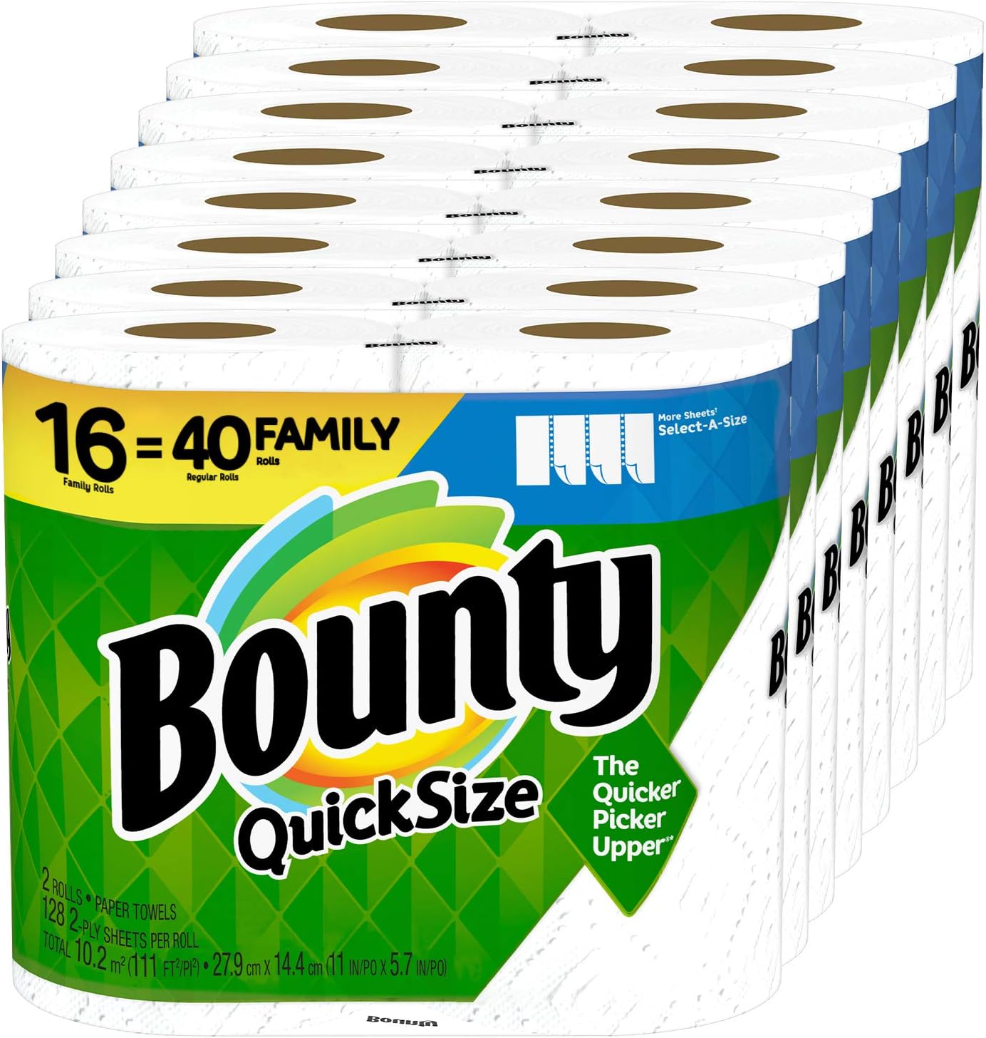 Orange Glo 640823841079 (Pack of 3) Wood Furniture 2-in-1 Clean and Polish, 144 Fl Oz & Bounty Quick-Size Paper Towels, White, 16 Family Rolls = 40 Regular Rolls