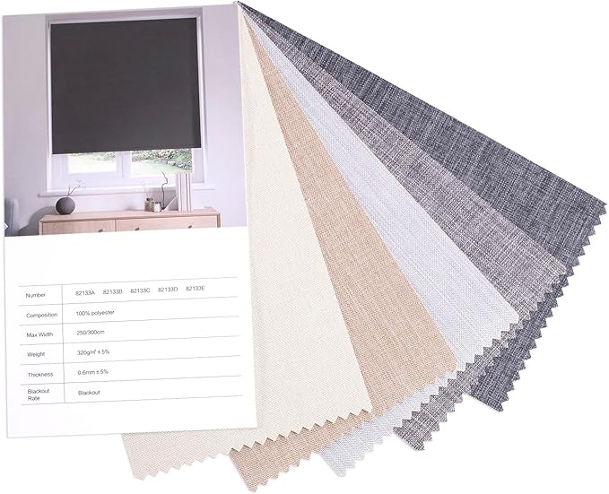 Zshine Motorized Window Blinds Fabric Samples of Blackout Light Filtering by ZSHINEHome