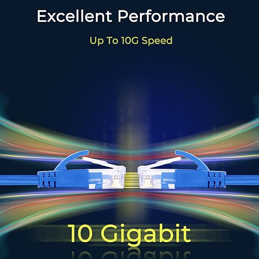 Rapink Patch Cables Cat6a 1ft Slim, Cat6a Ethernet Patch Cable 10G Support - Image 5