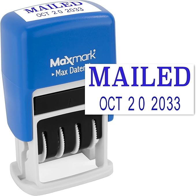 MaxMark Self-Inking Rubber Date Office Stamp by Maxmark