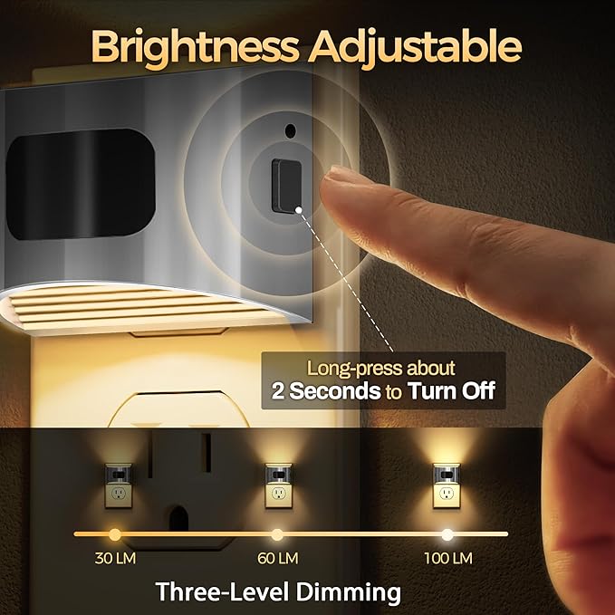 DORESshop LED Night Light, 3 Mode Plug in Night Light - Image 4