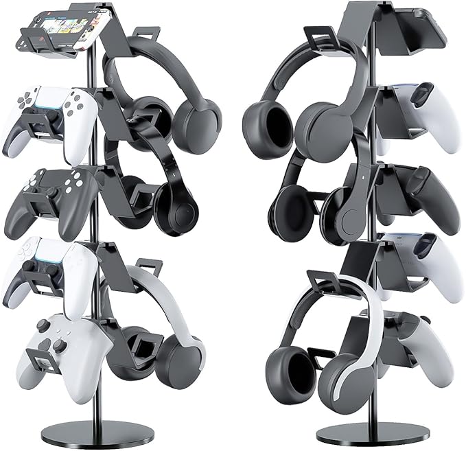 Qpfctwil Controller Stand, 5 Tier Controller Headphone Holder by Profession