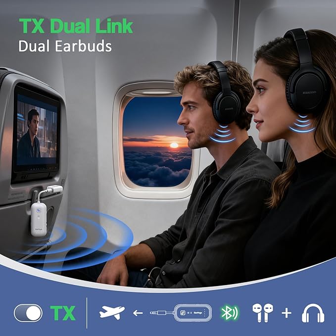 2025 Upgraded Airplane Bluetooth 5.4 Transmitter - Image 2