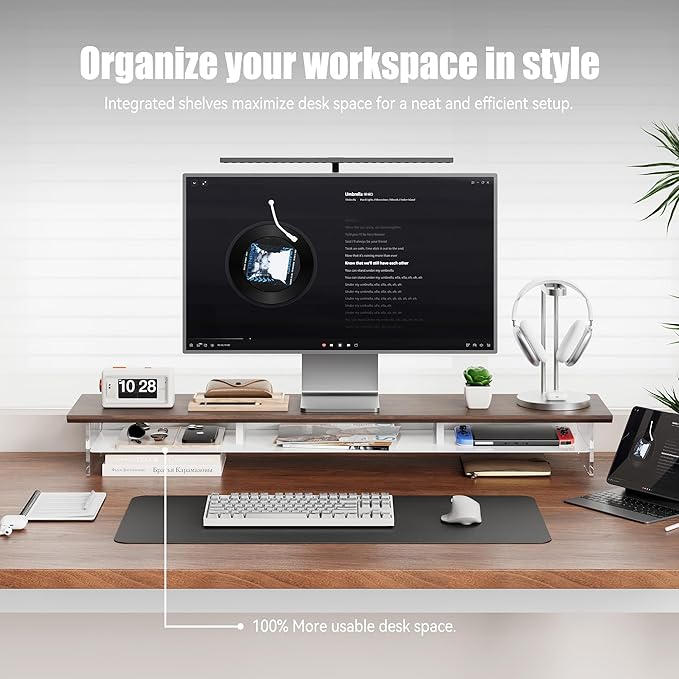 FENSULN Dual‑Tier Monitor Stand - Image 2