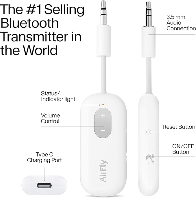 Twelve South AirFly SE | Bluetooth Wireless Audio Transmitter Adapter - Image 4
