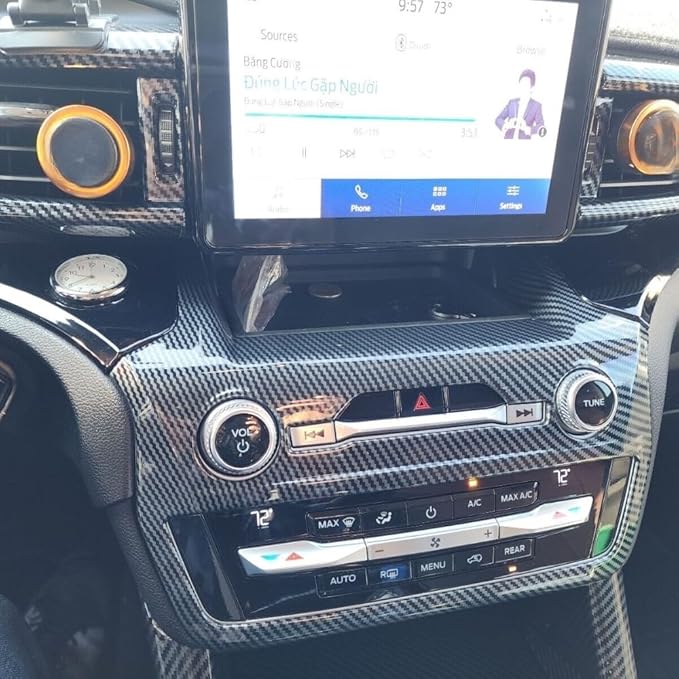 ruihe Carbon Fiber Color Center Dash ​Radio Audio Control Panel Automatic - Image 6
