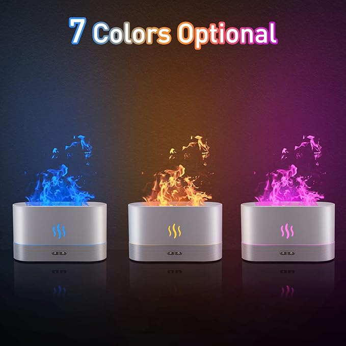 Colorful Flame Air Aroma Diffuser Humidifier, Upgraded 7 Flame Color Noiseless - Image 2