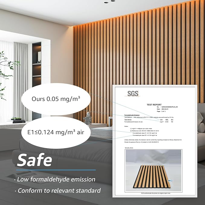 Art3d 4 Pieces 94.5" x 7.9" Acoustic Slat Wood Wall and Ceiling Panels - Image 6