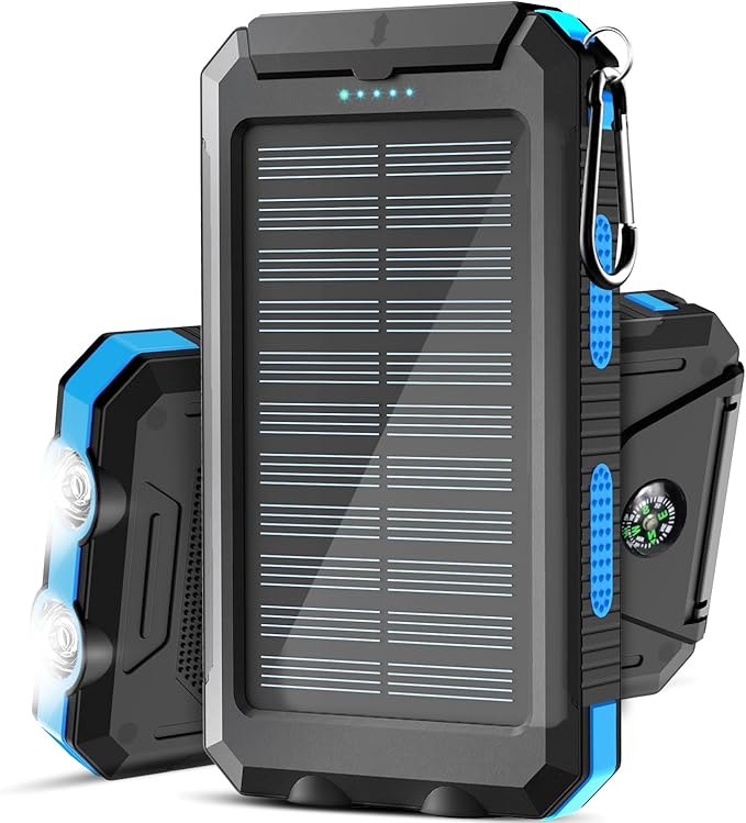 Solar Charger, 38800mAh Solar Power Bank, Waterproof External Backup Battery by Kepswin
