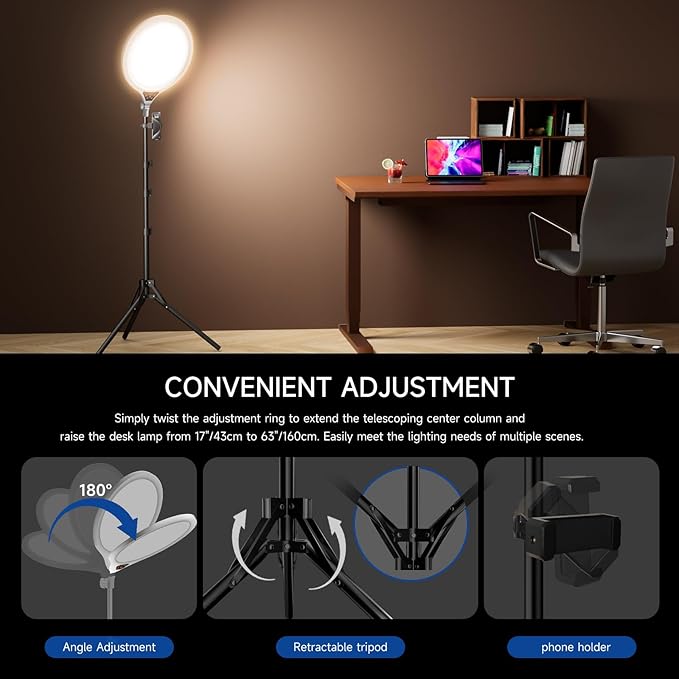 Ring Light Tripod for iPhone, Professional LED Ringlight for Video Recording - Image 5