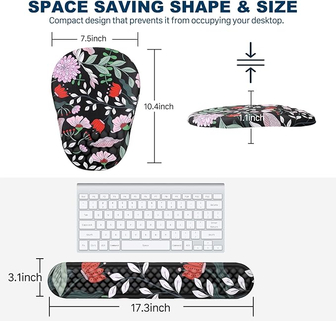 Hasinart Ergonomic Mouse Pad and Keyboard Wrist Rest - Image 5