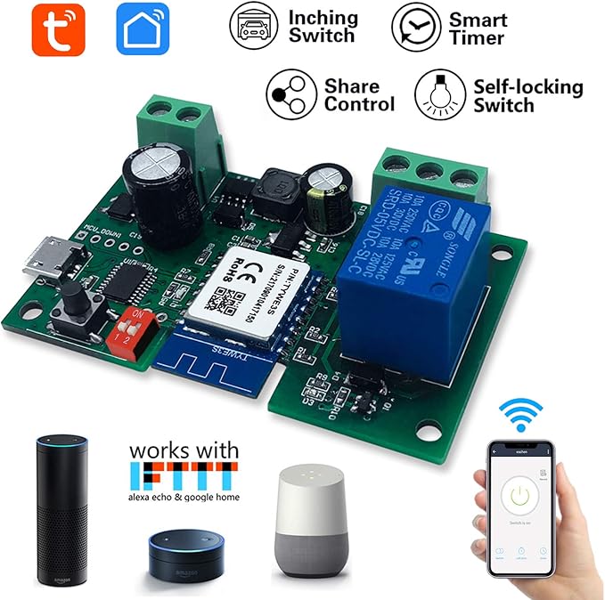 Newgoal WiFi Wireless Inching Relay Switch Momentary DIY Smart Home Remote - Image 2