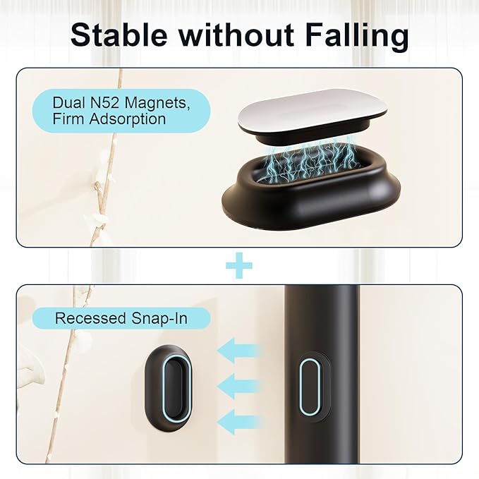 Vaszu Magnetic Remote Control Holder Self-Adhesive Wall Mount, 6 Pack Upgraded - Image 4
