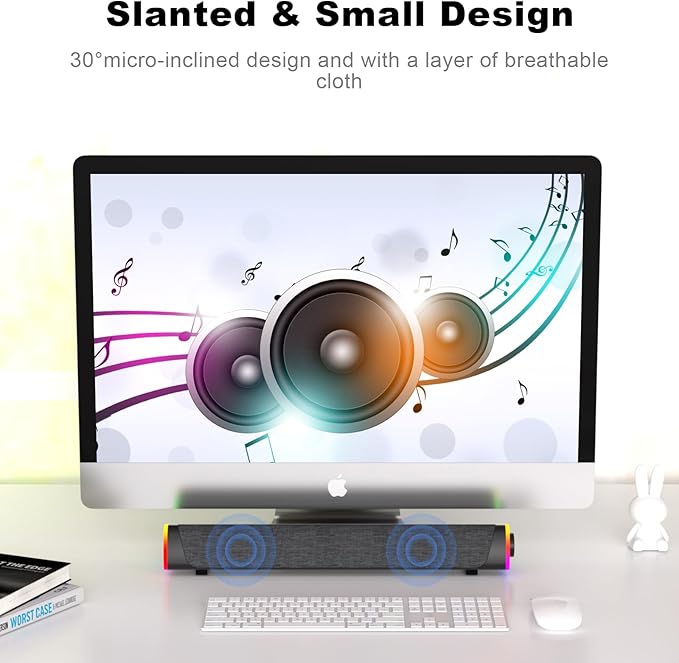 SOULION R30 Plus Bluetooth Computer Speakers, All-in-One Control Button - Image 7
