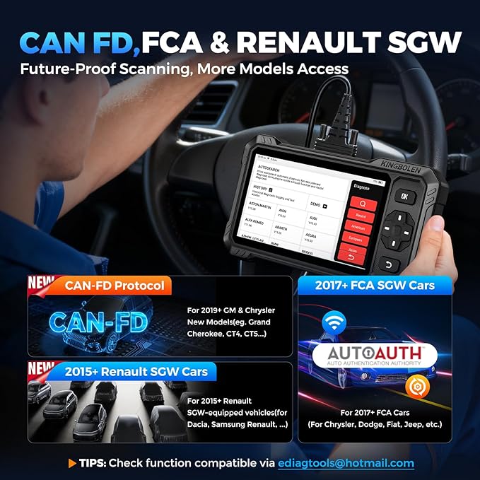 KINGBOLEN S6 Elite OBD2 Scanner, 2026 Bidirectional Scan Tool, 15 Reset - Image 7
