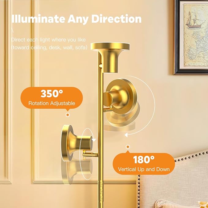 SIBRILLE 36W LED Tree Floor Lamp, Modern Dimmable Standing Lamp - Image 5