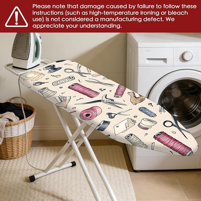 Nuxovilar Ironing Board Cover Needle Cotton 15x54 Inches | Ironing Board Cover - Image 7