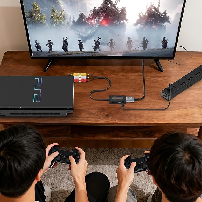 LA NREUCETS RCA to HDMI Converter, Composite AV to HDMI Converter Support 1080P - Image 5