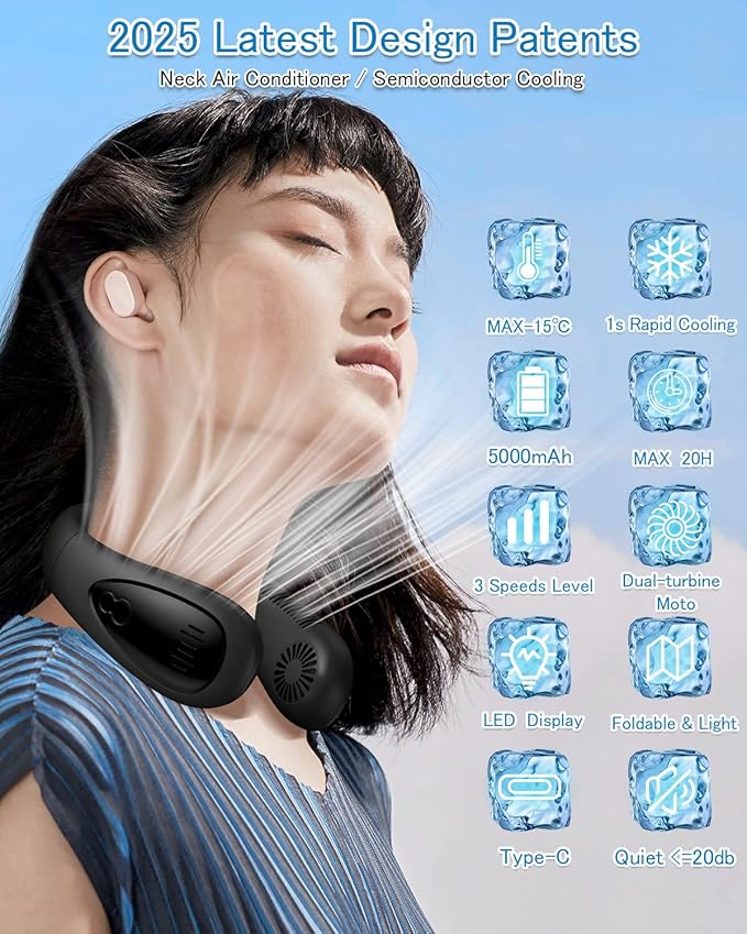 GAITIR Neck Air Conditioner, Portable Neck Fan - Image 3